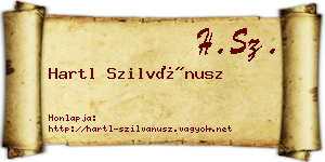 Hartl Szilvánusz névjegykártya